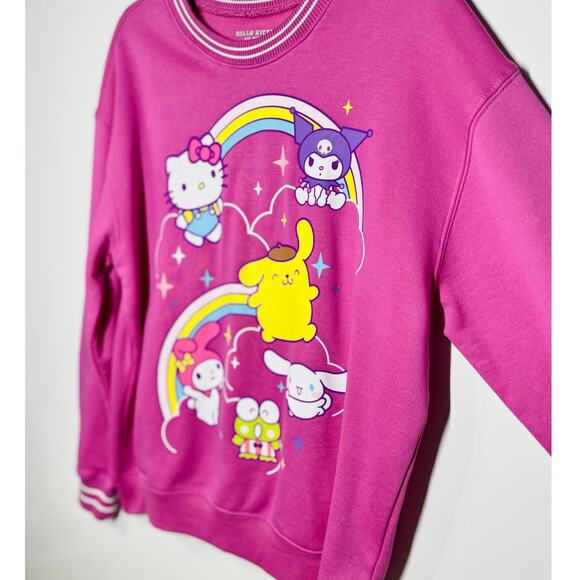 Hello Kitty And Friends Sweatshirt Women's Large Pink Long Sleeve TV Graphic - Picture 5 of 8